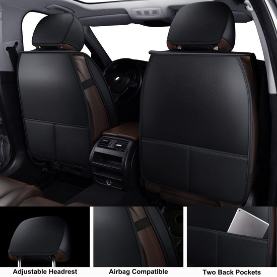 MIROZO vehicle seat cover — waterproof black seat protector for most cars, trucks and SUVs