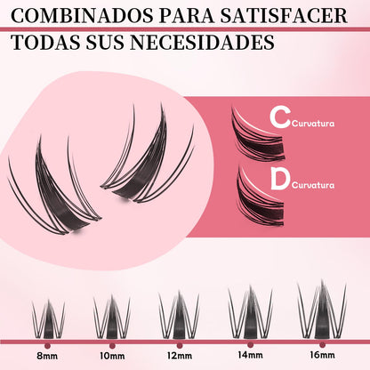 Clusters Kit. Eyelash Clusters Eit.Natural Lash Clusters. FZLQOSJ Manga Lash Clusters. Cluster Eyelash Extensions. False Eyelashes & Adhesives.Pro Lash (Aesthetic‌ kit 150pcs)