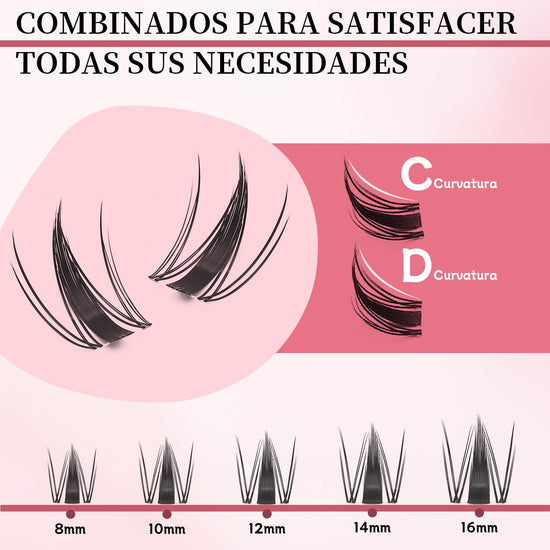 Clusters Kit. Eyelash Clusters Eit.Natural Lash Clusters. FZLQOSJ Manga Lash Clusters. Cluster Eyelash Extensions. False Eyelashes & Adhesives.Pro Lash (Aesthetic‌ kit 150pcs)