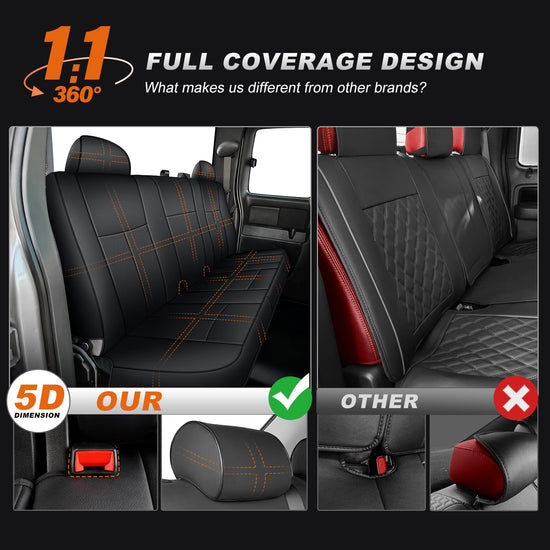 AOMSAZTO vehicle seat cover - Leather full set for Chevy Silverado/GMC Sierra 1500 (1999-2006) black