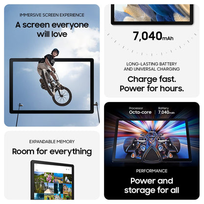 Tablet computer — Samsung Galaxy Tab A8 with 10.5” LCD screen