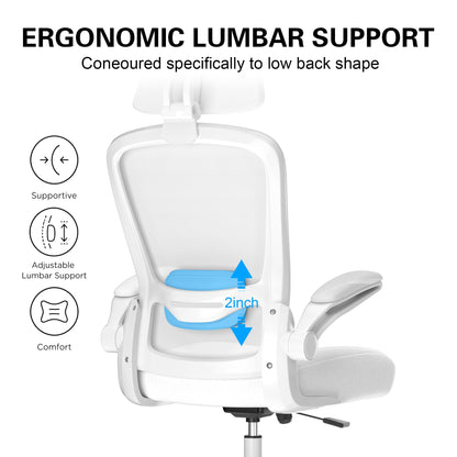 Mimoglad office chair — High back ergonomic design with adjustable support and headrest