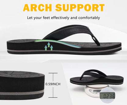 ONCAI women's sandals — Comfortable flip flops with arch support for summer beach wear