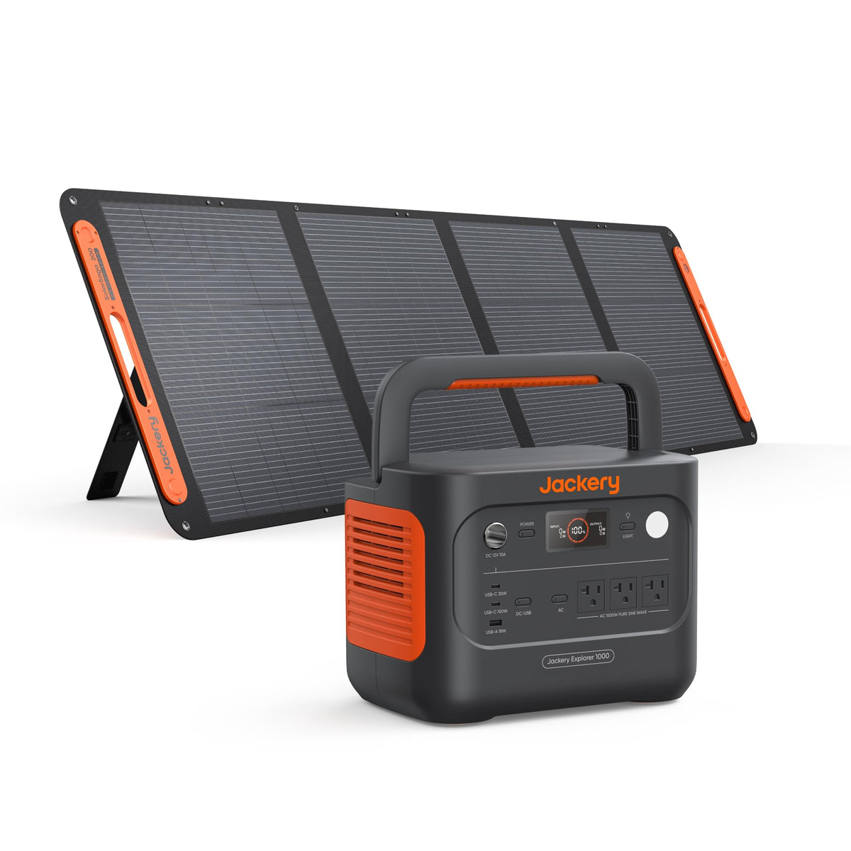 Jackery solar generator 1000 v2 — 200W solar panel with fast charging capability