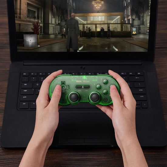 8Bitdo SN30 Pro wireless Bluetooth controller — Hall effect joystick update, jade green