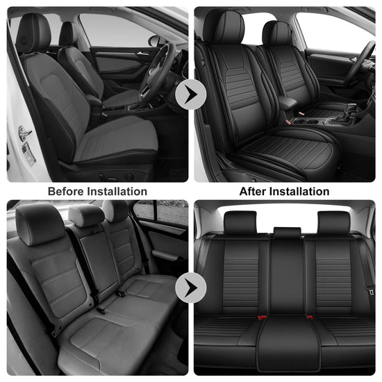 AOMSAZTO vehicle seat cover - leather full set for Mitsubishi Lancer 2012-2017 in black