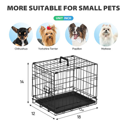BestPet dog crate with double-door and removable tray for large dogs