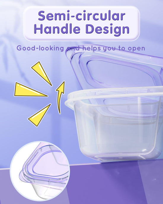 Food storage container — 5 pack divided design in 5 colors for snacks and meals