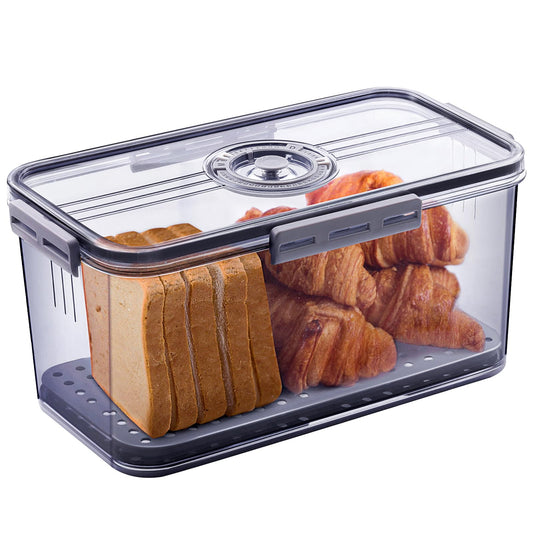 Gifhomfix bread box — Airtight bread storage container with lid and time recording feature