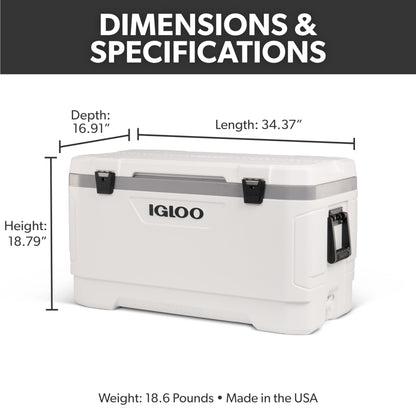 Igloo ice chest — 100 QT latitude marine ultra white model