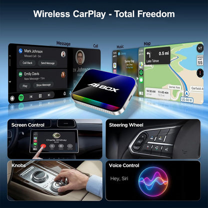 Electronic adapter — Yurnlv wireless CarPlay and Android Auto with built-in apps