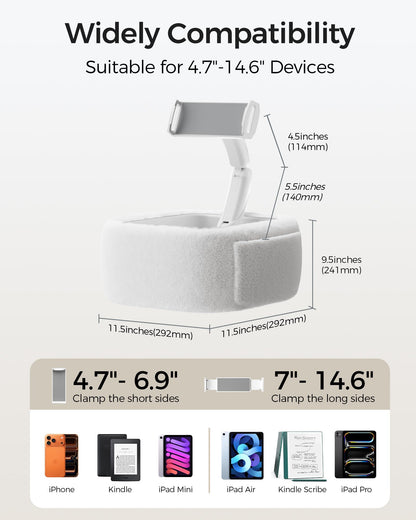 LULULOOK portable electronic device stand with snack bowl and foldable arm