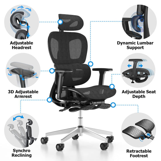PatioMage ergonomic office chair — 3D adjustable armrest and high back design