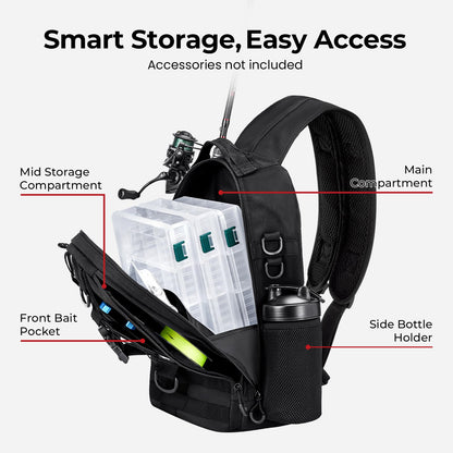 Piscifun carrier bag case — lightweight fishing backpack with rod holder