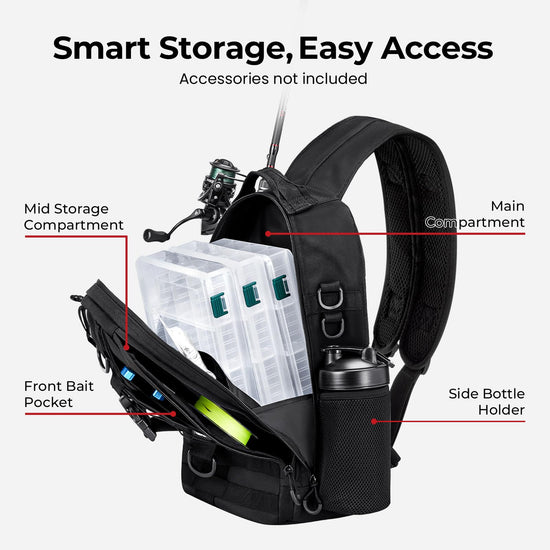 Piscifun carrier bag case — lightweight fishing backpack with rod holder