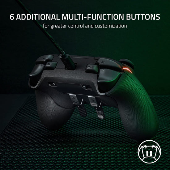 Razer Wolverine V2 Chroma controller — wired design with RGB lighting