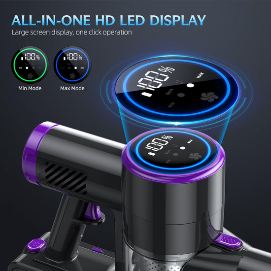 Bieiao cordless vacuum cleaner - lightweight 6 in 1 design with LED display and detachable battery