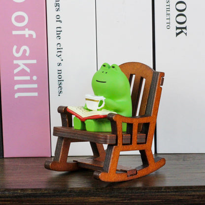 Refintural frog figurines - adorable collectibles for home and office decor