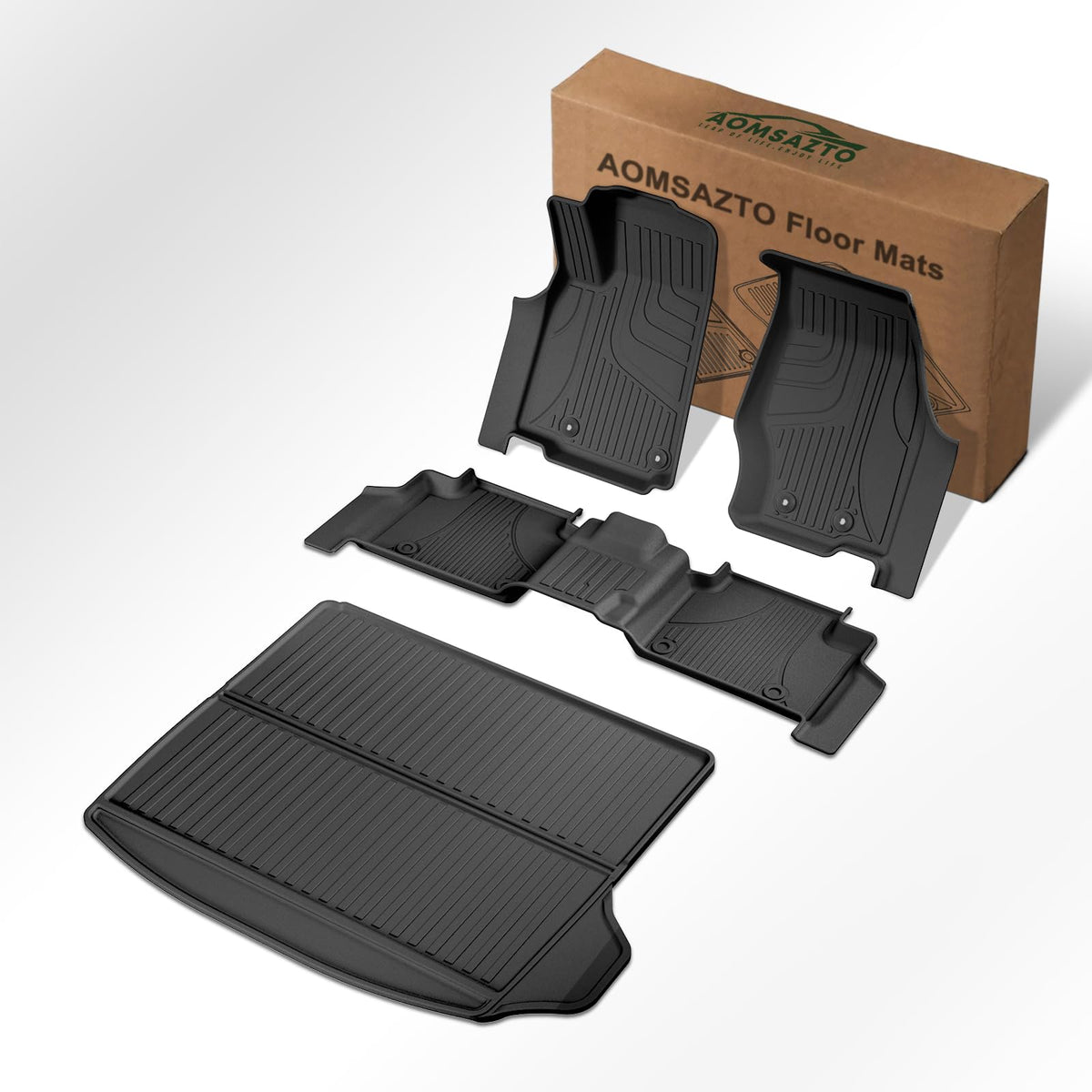 AOMSAZTO vehicle mat — TPE all weather anti-slip liner for Jeep Grand Cherokee 2022-2026