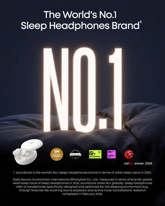 Soundcore Sleep A30 headphones — ultra-comfort for side sleepers