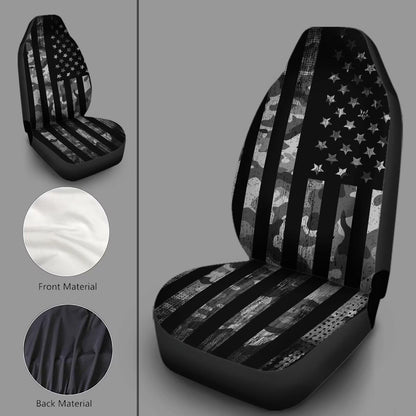 gearider vehicle seat cover - black camouflage with USA flag print, waterproof design