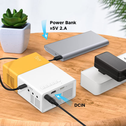 Mini projector — portable LCD video projector with HDMI USB AV interfaces and remote control