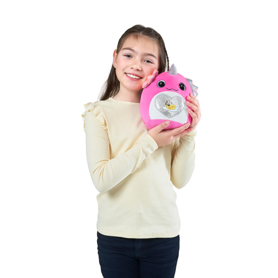 Toy figure — Rainbocorns Eggzania plush surprise with animal soft toy by ZURU