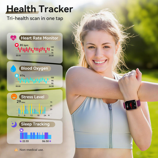 Wearable computer — Smart watch with Alexa, heart rate monitor and fitness tracker