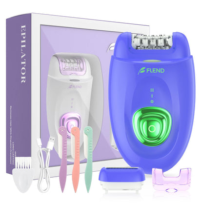 Epilator — Cordless device with shaver head and trimmer for smooth results