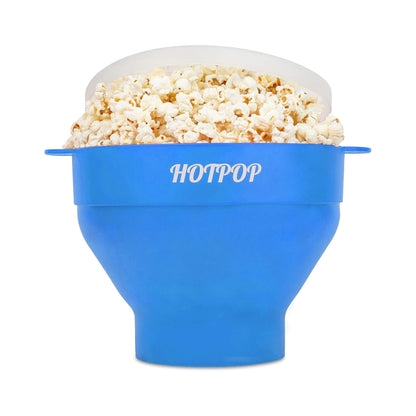 The Original Hotpop popcorn popper — collapsible silicone bowl, BPA-free and dishwasher safe