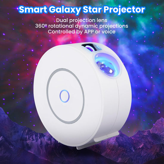 Galaxy Projector for Bedroom Ceiling, （Blue Star） Decorative Lighting Projectors with APP & Voice Control, Compatible with Alexa, HD Night Sky Light for Kids Room, Gaming & Home Decor, White