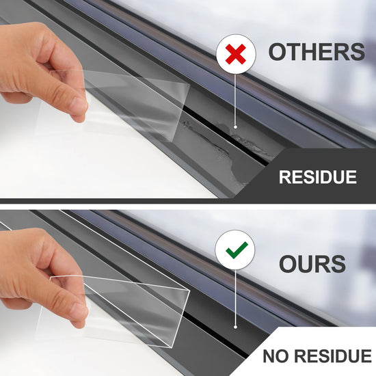Transparent window weather stripping — residue-free clear insulation tape for doors and windows