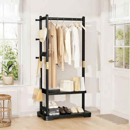 Solid Wood Clothes Rack