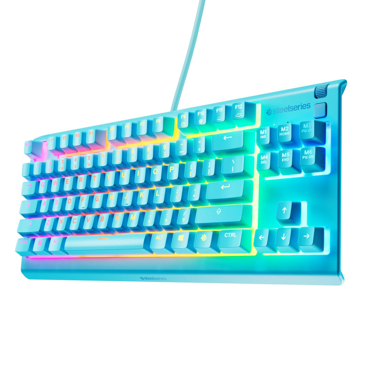 SteelSeries RGB gaming keyboard — Tenkeyless design with 8-zone illumination.