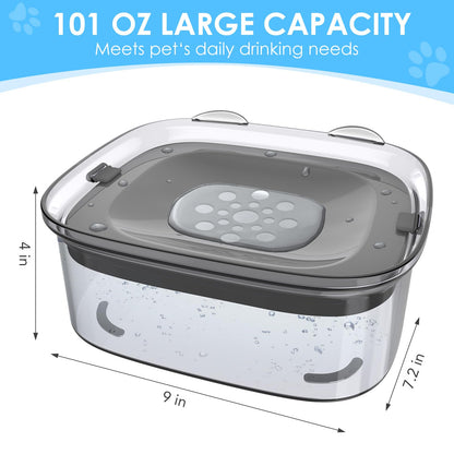 Pet feeder — Spill proof design for slow drinking dogs