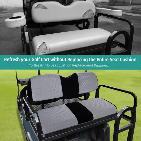 Roykaw vehicle seat cover — breathable double-layer fabric for EZGO TXT front seat