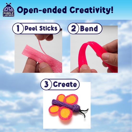 Art and craft kit — Bendable wax sticks for travel activities for kids ages 4-8