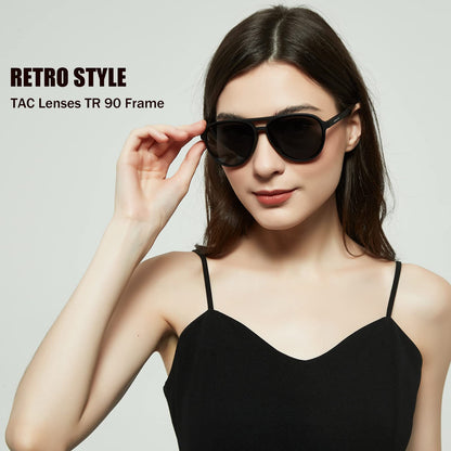 Sunglasses — Lightweight TAC polarized retro style with UV 400 protection