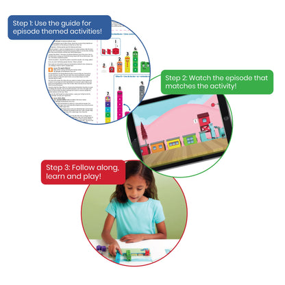 hand2mind MathLink cubes - numberblocks activity set for preschool learning