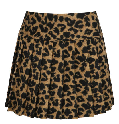 Skirt — Casual plaid high waist A-line wool pleated design by chouyatou