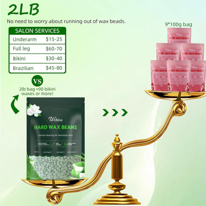 Wchiou hair removal agent — Wax beads with aloe vera for sensitive skin
