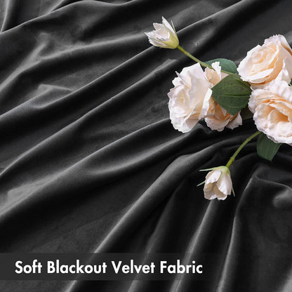 MIULEE velvet curtains — thermal insulated blackout drapes set of 2 for living room and bedroom