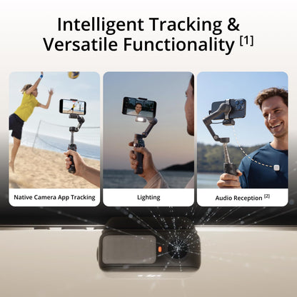 DJI Osmo Mobile 7P gimbal stabilizer — built-in extension rod and tripod