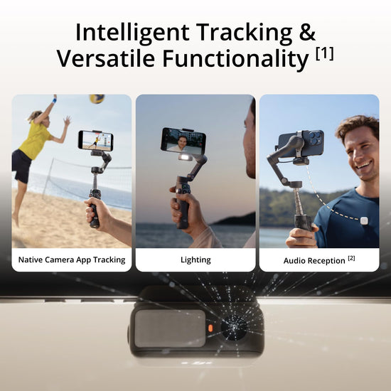 DJI Osmo Mobile 7P gimbal stabilizer — built-in extension rod and tripod
