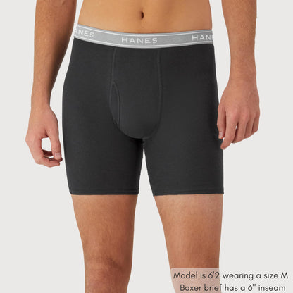 Hanes men's boxer underwear — soft breathable cotton comfortflex waistband, 6 pack