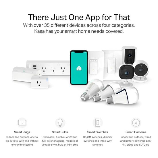 Kasa smart plug power strip - 3 smart outlets and 2 USB ports, works with Alexa and Google Home.