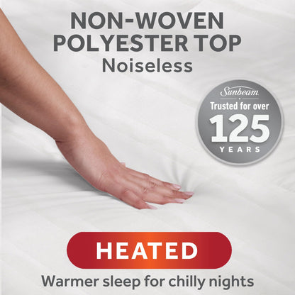 Mattress cover — Sunbeam heated with auto shut-off and deep pocket skirt