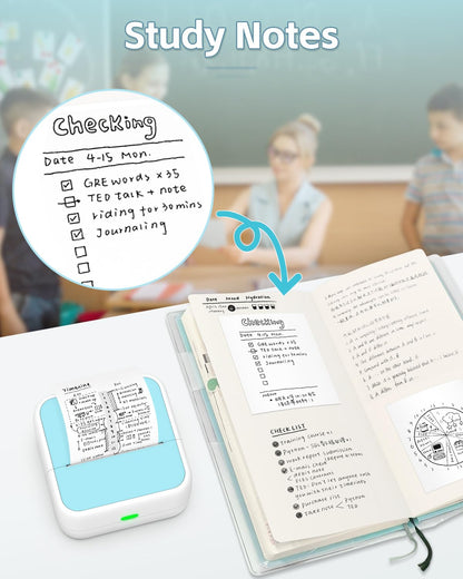 Anycash sticker printer - Bluetooth inkless mini printer for iPhone and more