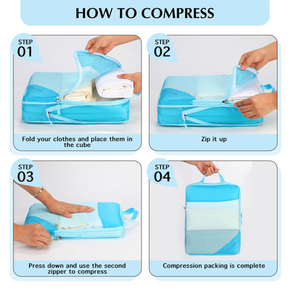 Storage bag — Lightweight compression packing cubes for travel