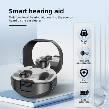 RlsitKee Hearing Aids, Hearing Aids for Seniors, Hearing Amplifiers with Mirror, Hearing Aid with Volume Adjustable and Noise Reduction for Hearing Loss, Rechargeable Hearing Aid with Charging Case